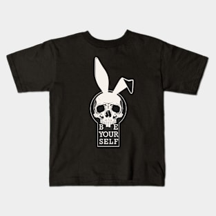 Be yourself bunny ears skull. Kids T-Shirt